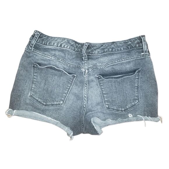 Universal Thread Black High Rise Shortie Button Fly Raw Hem Jean Short - Picture 3 of 7